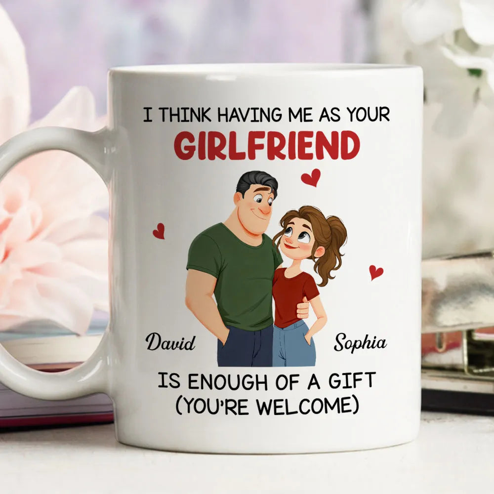 Personalized Girlfriend Mug for Couples - Romantic Gift Cup MagicInPrints
