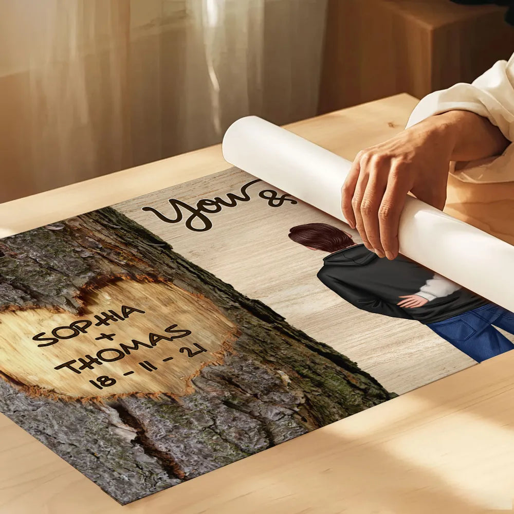 Personalized Couple Wall Art for Anniversaries - Romantic Custom Gift Poster or Canvas MagicInPrints