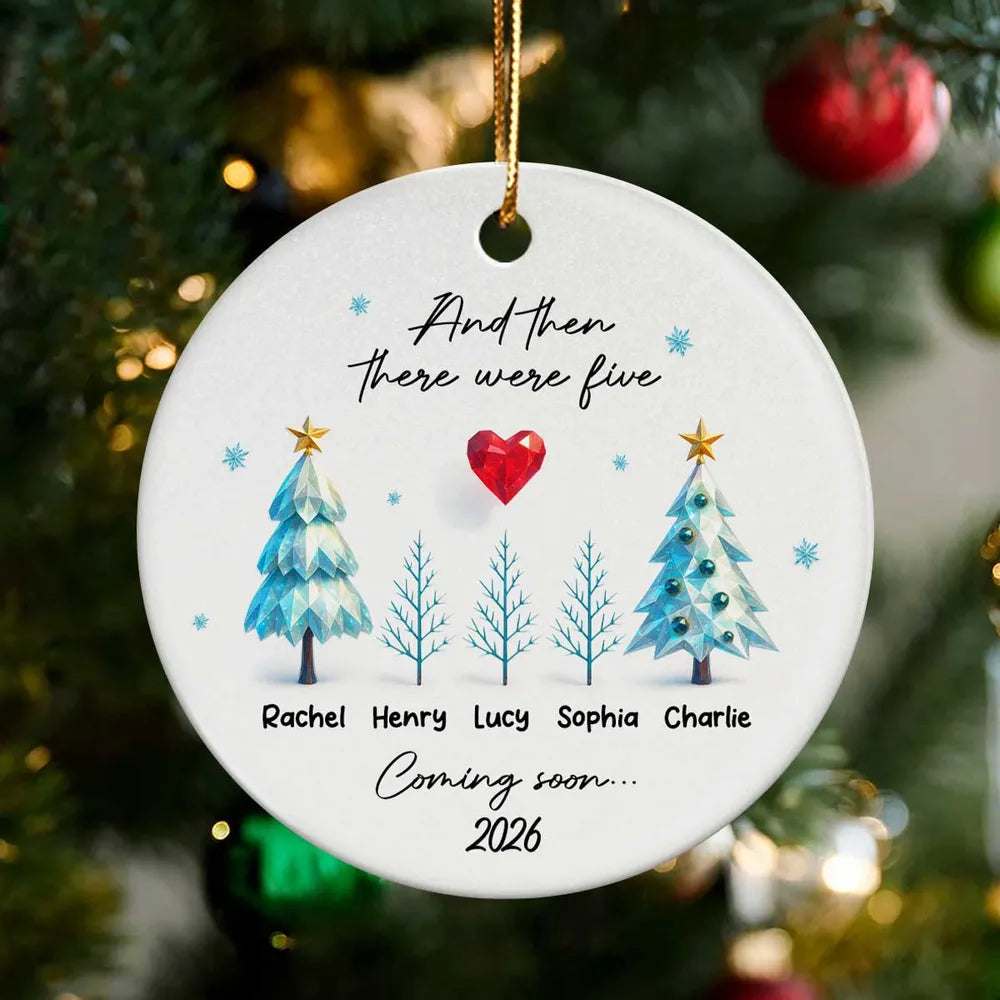 Personalized Family Christmas Ornament - New Baby Announcement 2026 Ornament MagicInPrints