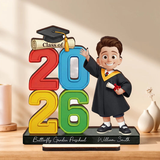 Custom Graduation Keepsake for Kids - Class of 2026 Personalized Preschool Gift Plaque MagicInPrints