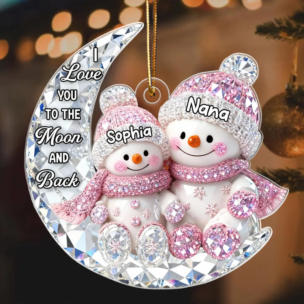 Personalized Snowman Family Ornament for Christmas - Heartfelt Holiday Gift Ornament MagicInPrints