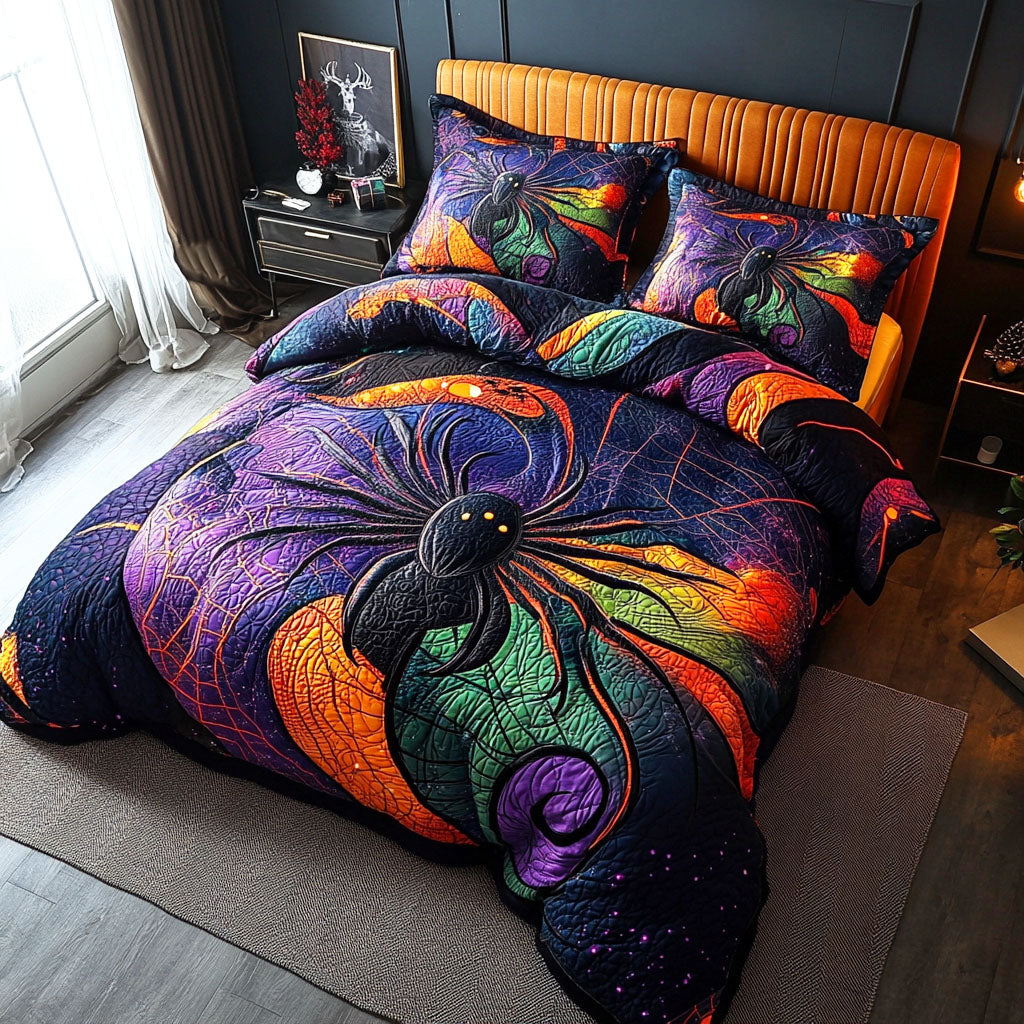 Embrace the Enchantment – Quilted Bedding Set – Gift for Spider Lovers Quilted Bedding Set V2 MagicInPrints