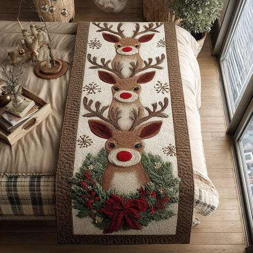 Warm the Heart with Charm – Personalized Quilted Bed Runner – Gift for Home Lovers Quilted Bed Runner MagicInPrints