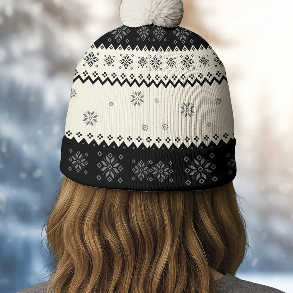 Personalized Dog Mom Beanie for Women - Christmas Holiday Gift Hat MagicInPrints