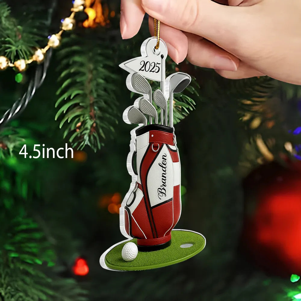 Personalized Golf Bag Christmas Ornament for Golf Lovers - Holiday Keepsake 2026 Ornament MagicInPrints