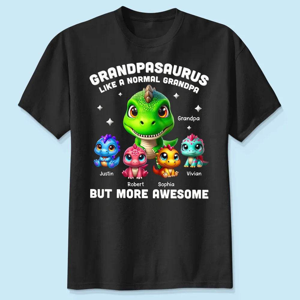 Personalized Grandpa Dinosaur T-Shirt for Family - Fun Gift Cloth MagicInPrints