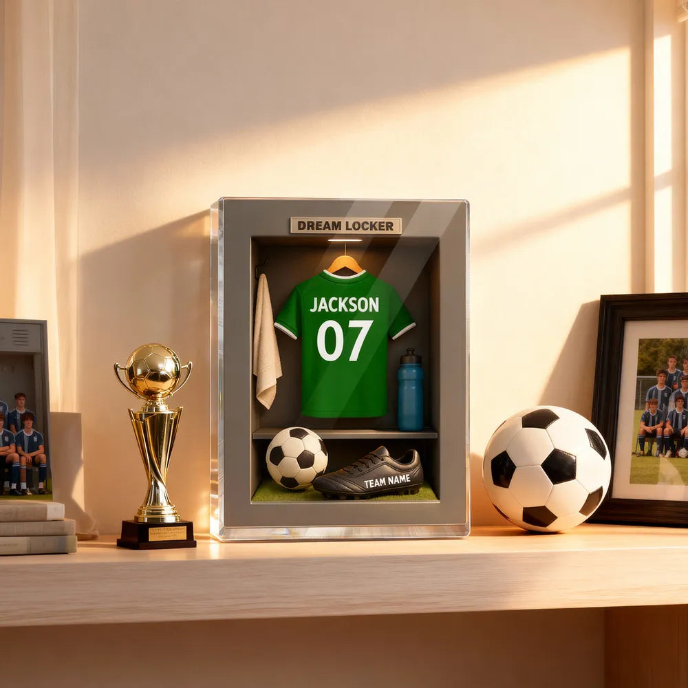 Personalized Soccer Locker Room Display for Kids - Custom Name and Team Plaque MagicInPrints
