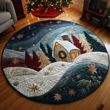 Load image into Gallery viewer, Warmth of Home – Personalized Quilted Round Mat – Gift for Homeowners Quilted Round Mat MagicInPrints
