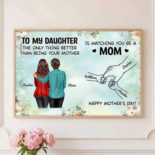 Personalized Mother's Day Canvas for Daughter - Sentimental Gift with Custom Names Poster or Canvas MagicInPrints