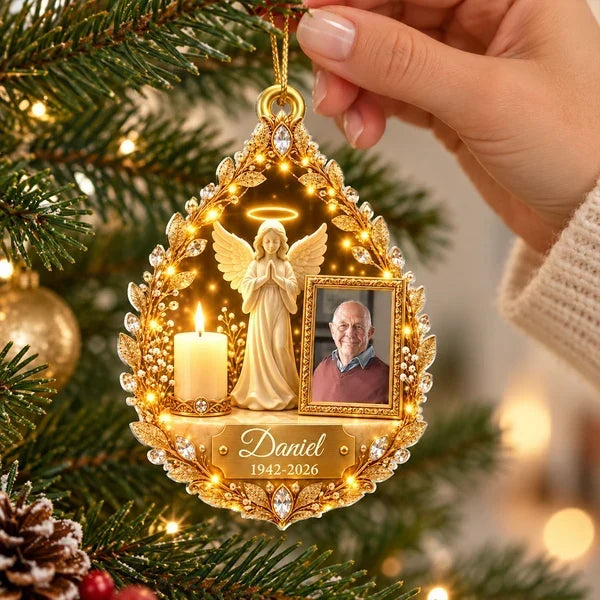 Personalized Acrylic Ornament Sympathy Gift for Family Angel
