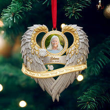 Load image into Gallery viewer, As My Angel In Heaven Wrap Your Wings Around Me - Personalized Custom Photo Heaven Gift Ornament MagicInPrints

