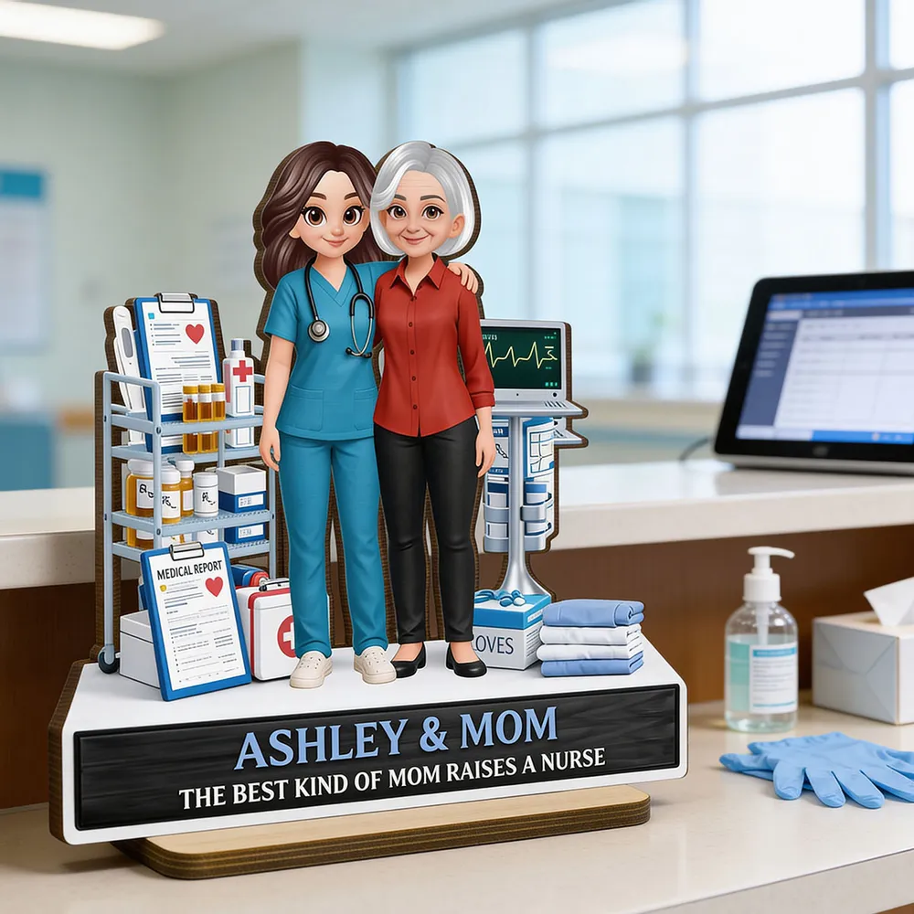 Personalized Nurse Figurine for Mom - Celebrating Healthcare Heroes Plaque MagicInPrints