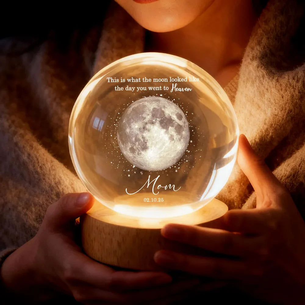 Personalized Moon Lamp Memorial Gift for Dad - Sentimental Keepsake Lamp MagicInPrints