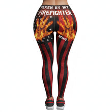 Load image into Gallery viewer, Taken by My Firefighter - Personalized Leggings for the Brave Firefighter Wives Shorts and Pants MagicInPrints
