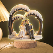Load image into Gallery viewer, “Love Illuminated” – Personalized Wedding Couple LED Light - Unique Gift for Couples Led Night Light MagicInPrints
