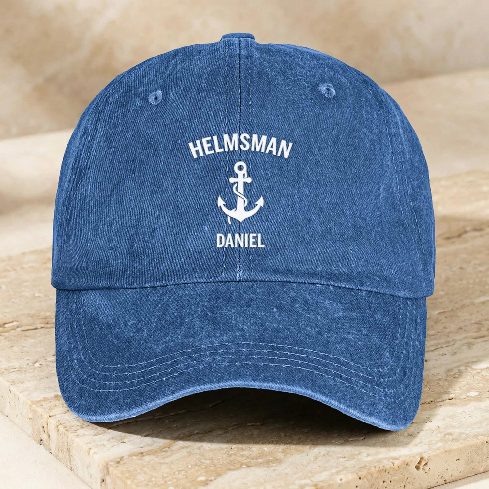 Personalized Nautical Cap for Men with Anchor Design - Custom Gift for Sailors Hat MagicInPrints