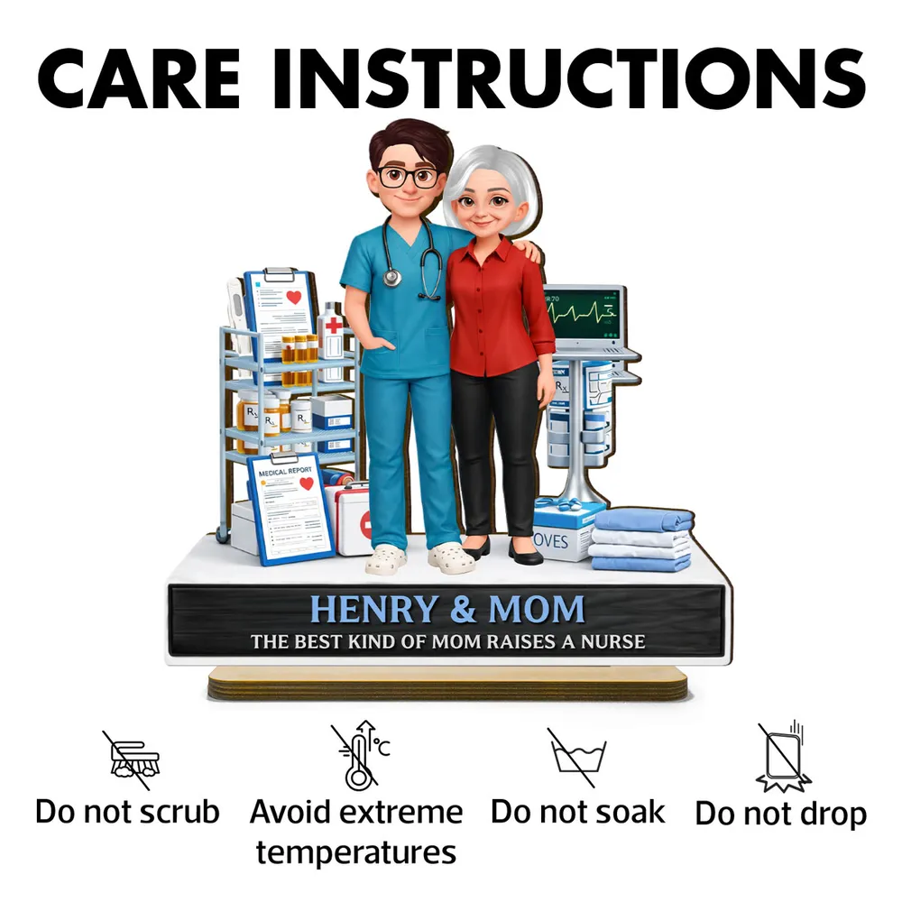 Personalized Nurse Figurine for Mom - Celebrating Healthcare Heroes Plaque MagicInPrints