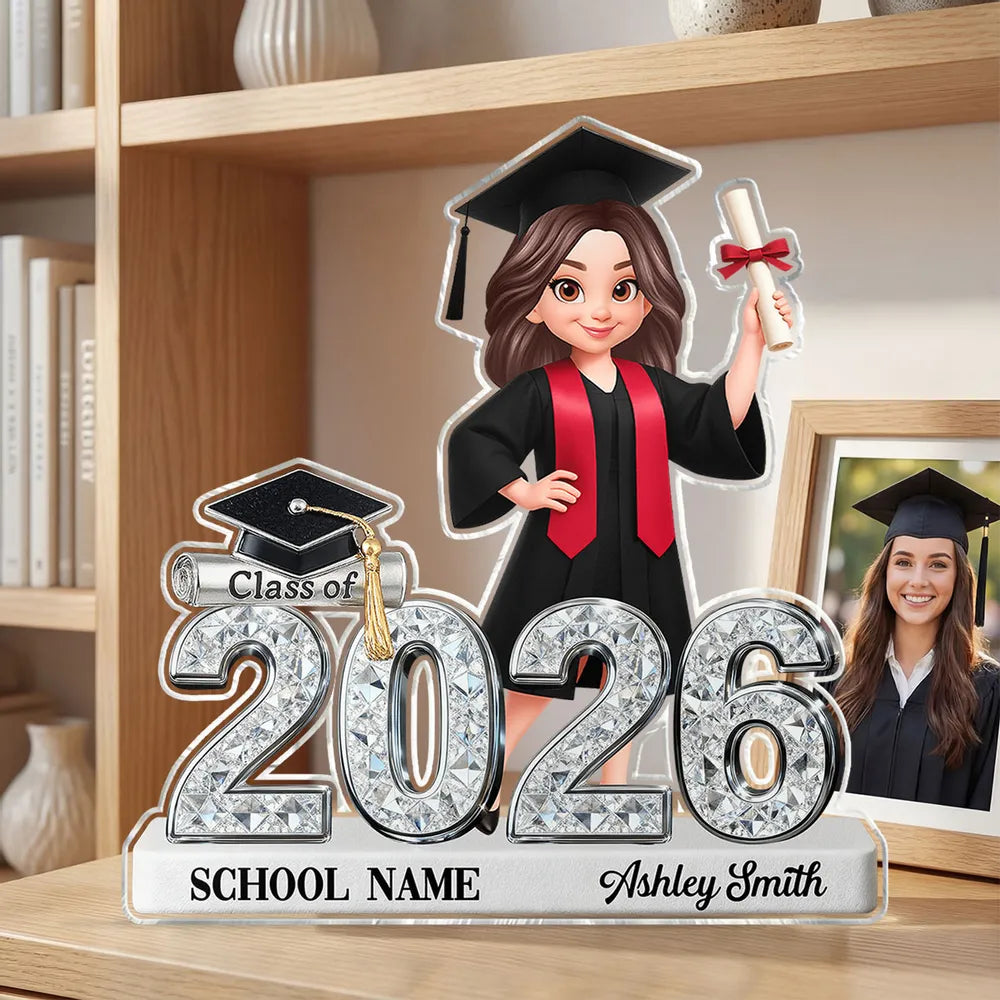 Custom Graduation Keepsake for Class of 2026 - Personalized School Name Gift Plaque MagicInPrints