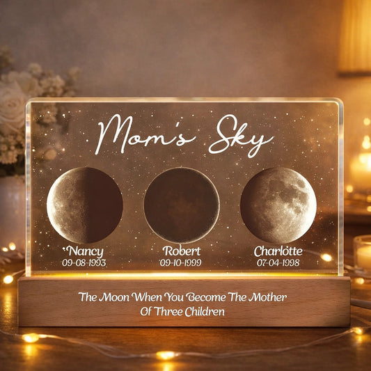 Personalized Moon Phase Acrylic Plaque for Mom - Sentimental Mother's Day Gift Plaque MagicInPrints