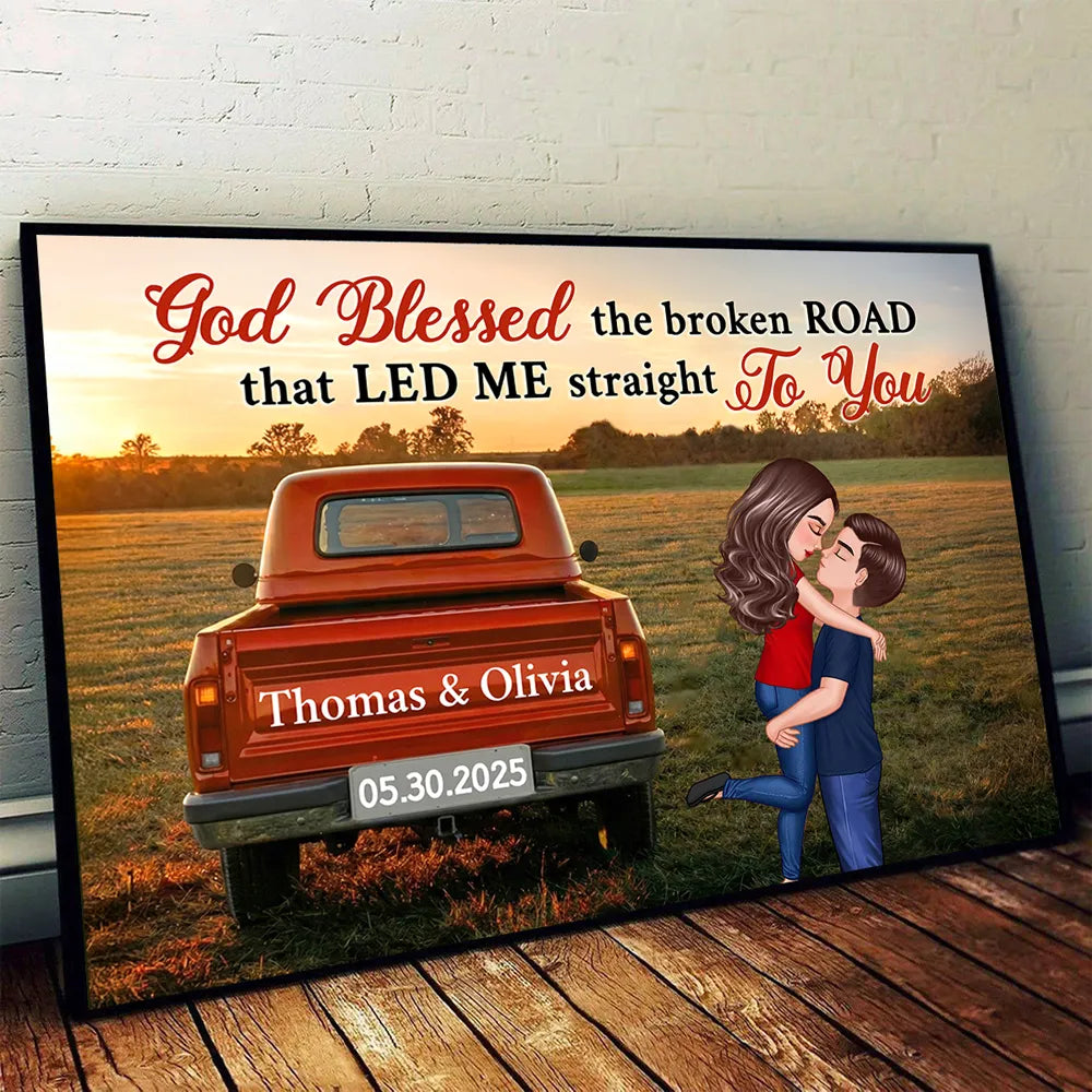 Personalized Romantic Wall Art for Couples - Anniversary Gift Poster or Canvas MagicInPrints