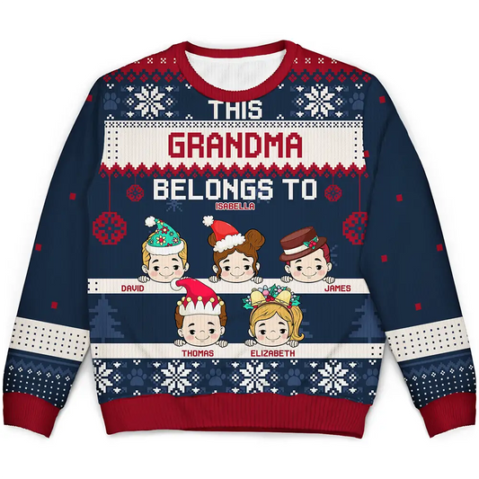Personalized Grandma Christmas Sweater for Family - Holiday Gift Cloth MagicInPrints