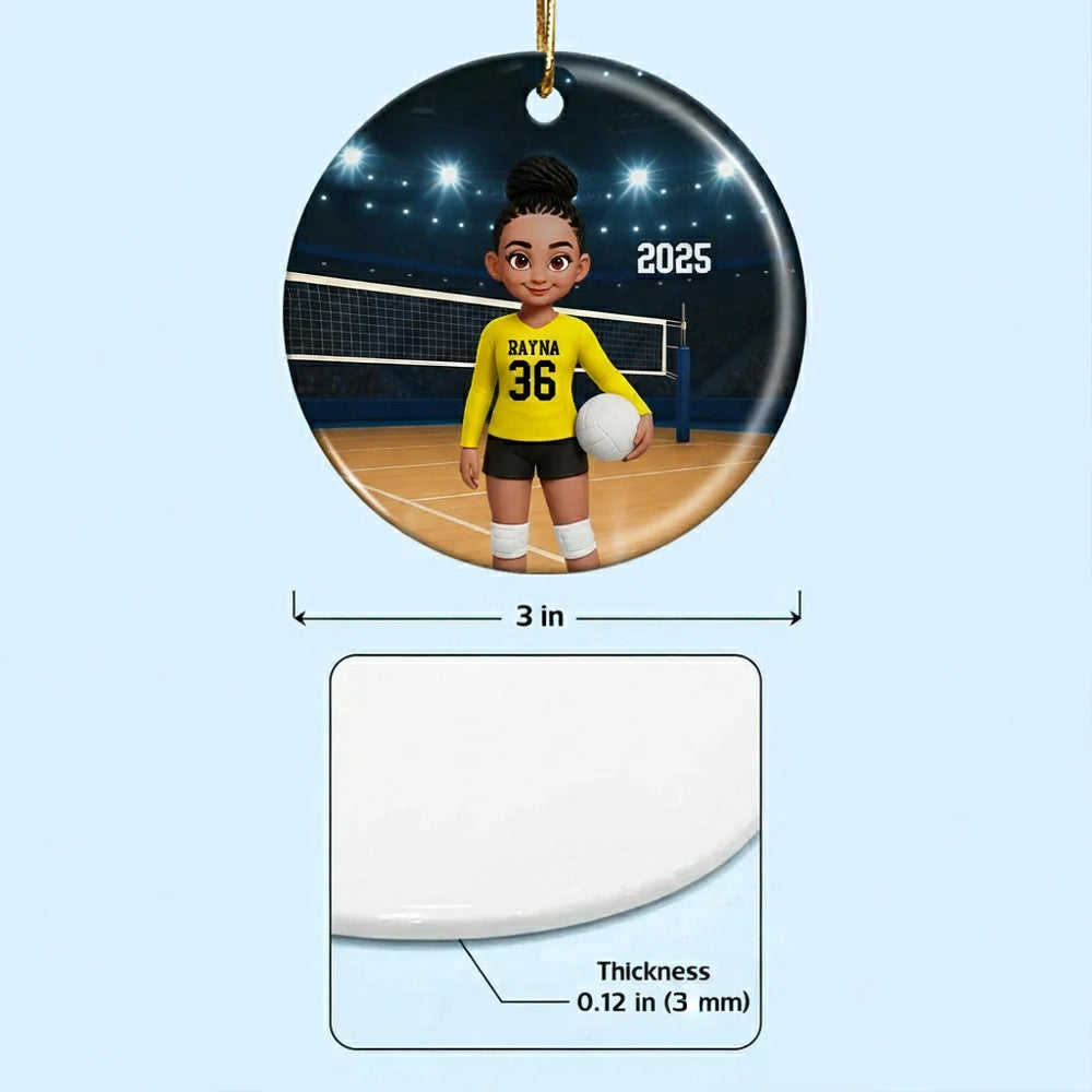 Custom Volleyball Ornament for Kids - Personalized Sports Gift 2025 Ornament MagicInPrints