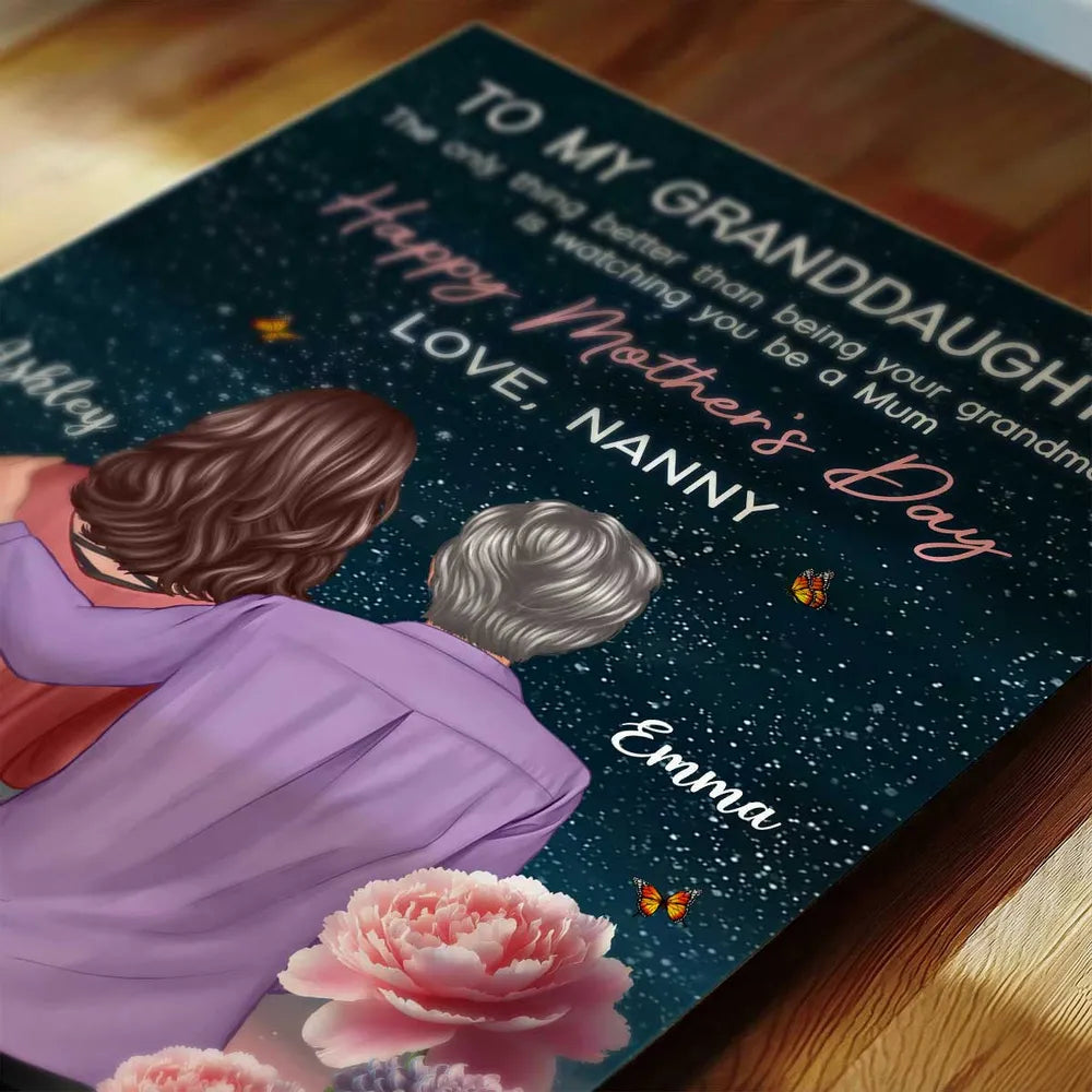 Personalized Canvas Print for Granddaughter - Heartfelt Mother's Day Gift from Nanny Poster or Canvas MagicInPrints
