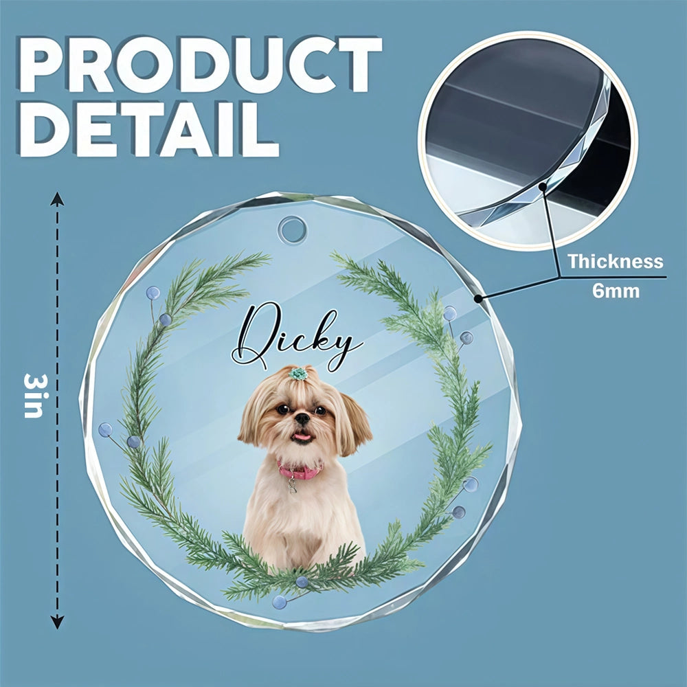 Personalized Dog Photo Christmas Ornament for Pet Lovers - Holiday Decoration Ornament MagicInPrints