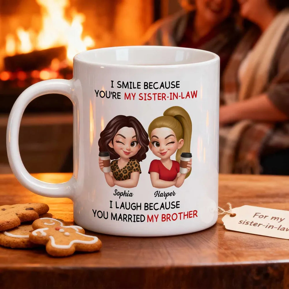 Personalized Sister-in-Law Coffee Mug for Women - Funny Gift Idea Cup MagicInPrints