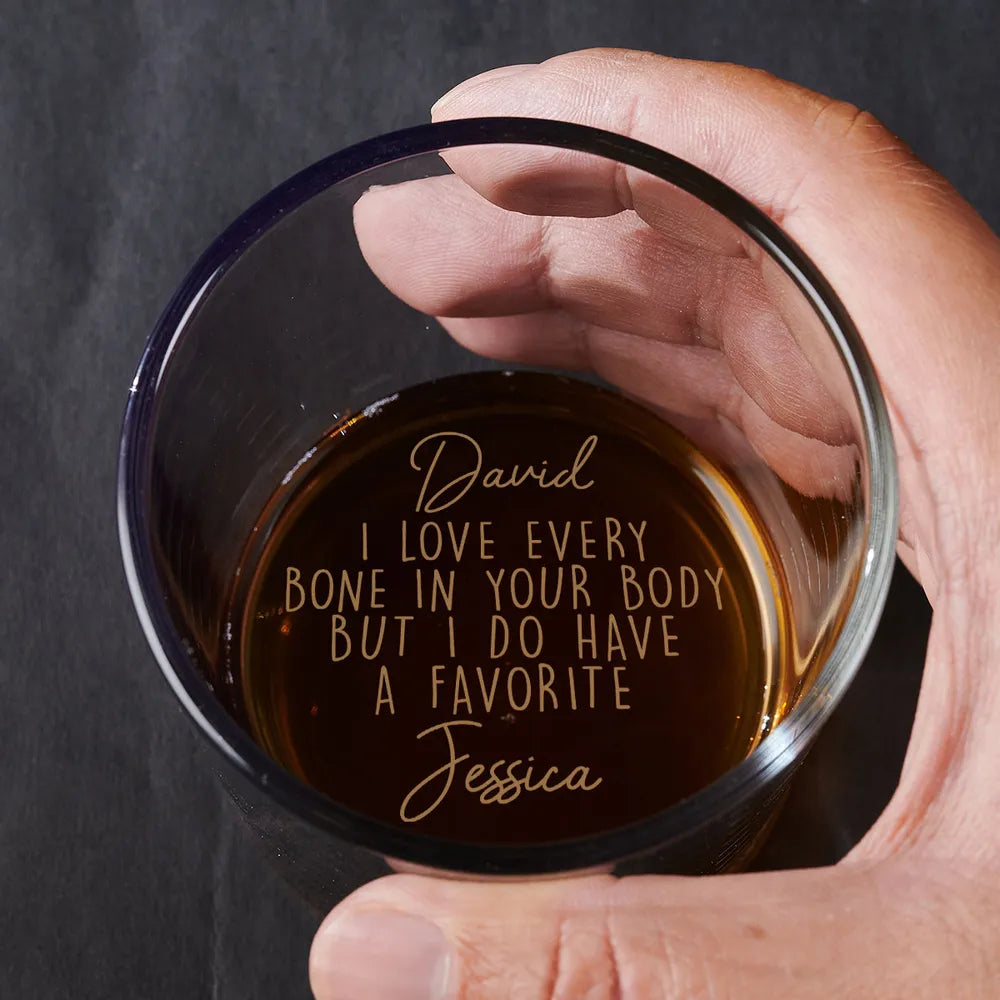 Personalized Engraved Whiskey Glass for Couples - Romantic Gift Cup MagicInPrints