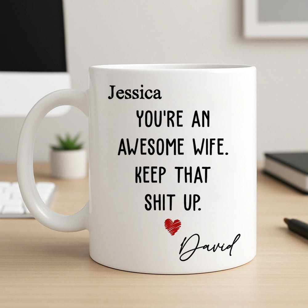 Personalized Mug for Wife - Funny Message from Husband Cup MagicInPrints