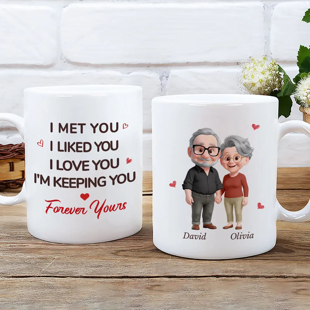Personalized Couple Mug for Grandparents with Cartoon Characters - Anniversary Gift Cup MagicInPrints