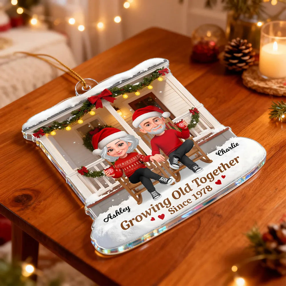 Personalized Couple Christmas Ornament - Growing Old Together Since 1988 Ornament MagicInPrints