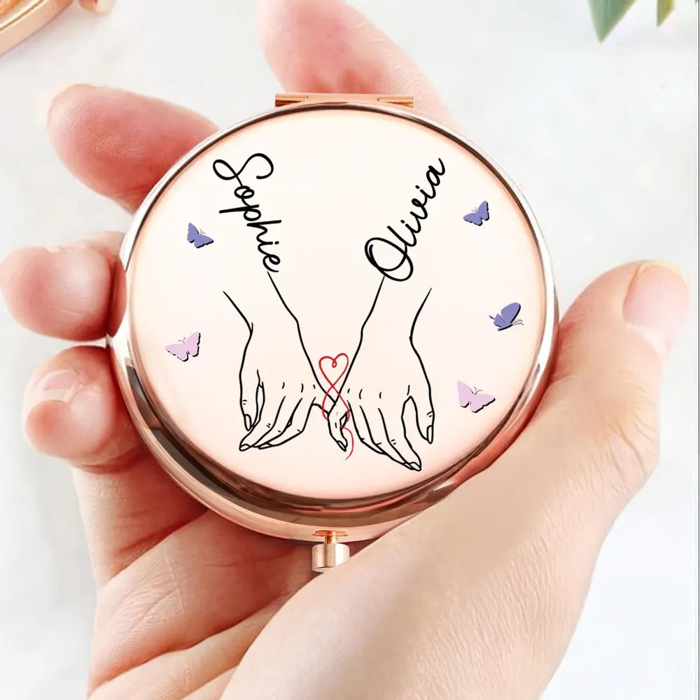 Personalized Compact Mirror for Friends - Sentimental Gift for Best Friend Beauty Tools MagicInPrints