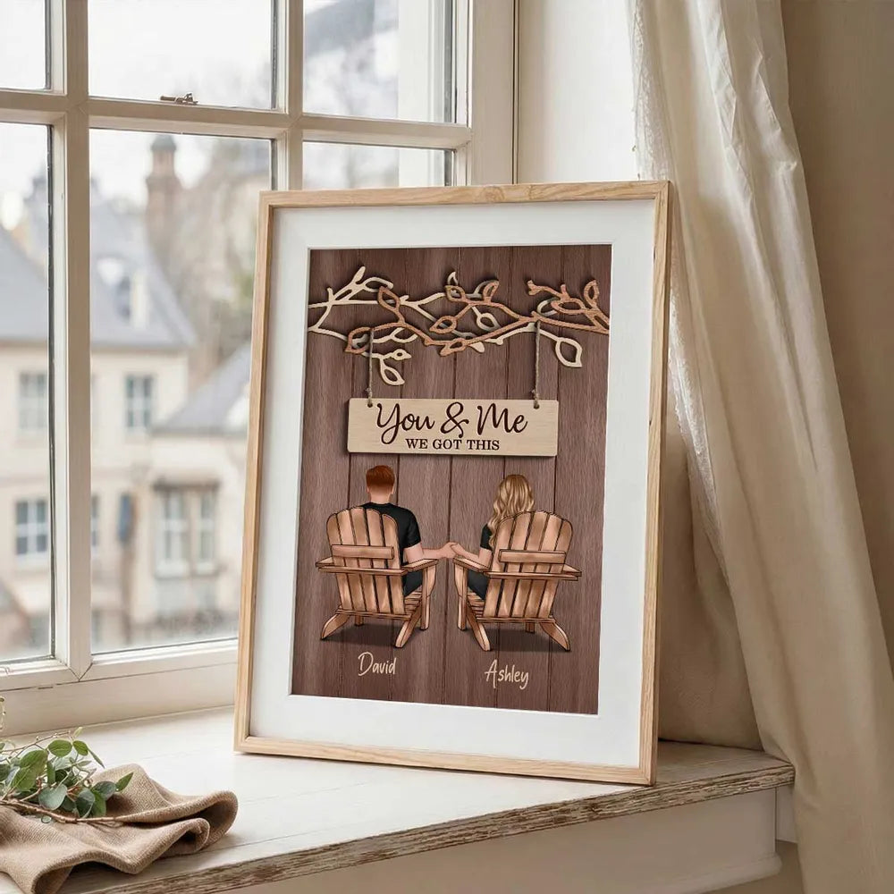 Personalized Couple Wooden Wall Art for Home Decor - Romantic Gift Poster or Canvas MagicInPrints