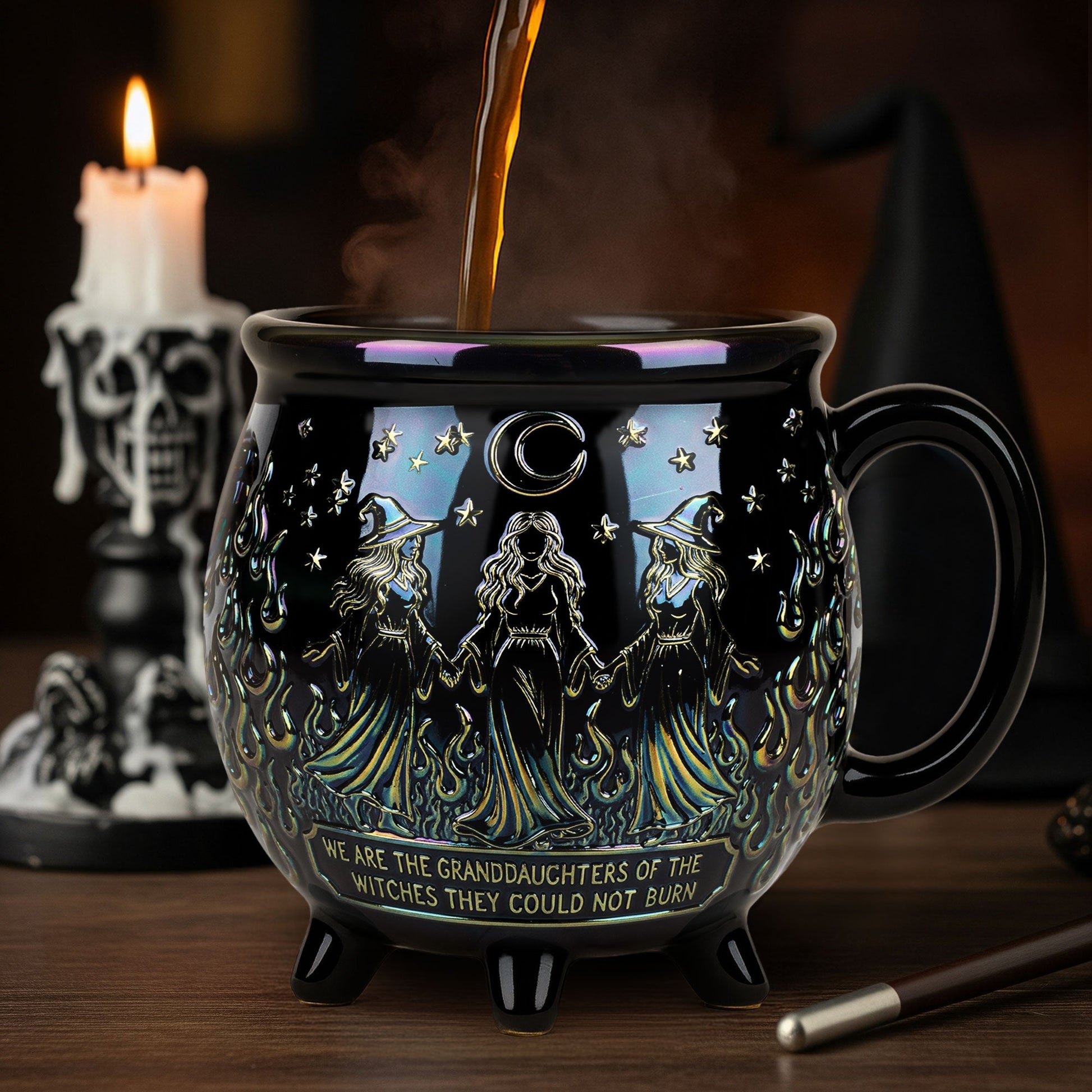 Witch Descendants Cauldron Mug, Personalized For Witch Lovers Cauldron Mug MagicInPrints