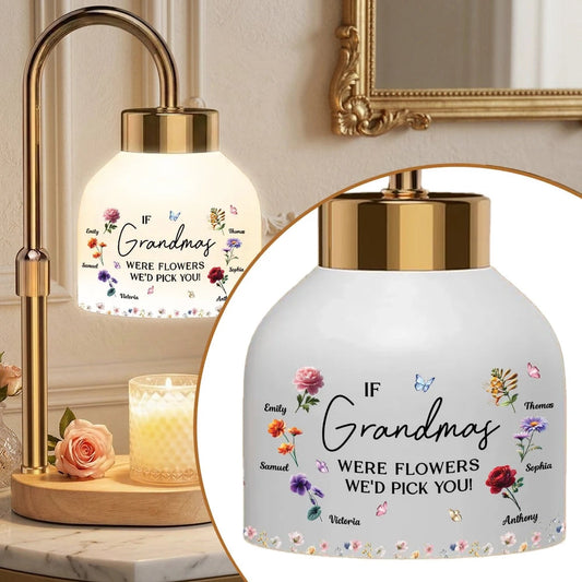 Personalized Grandma Lamp with Floral Design - Heartfelt Gift for Grandmothers Lamp MagicInPrints