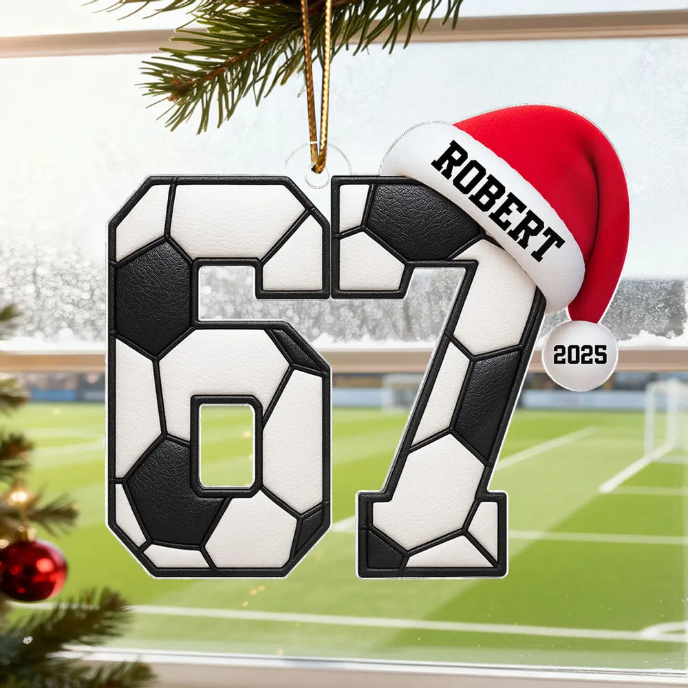 Personalized Sports Number Ornament for Kids - Christmas Gift Ornament MagicInPrints