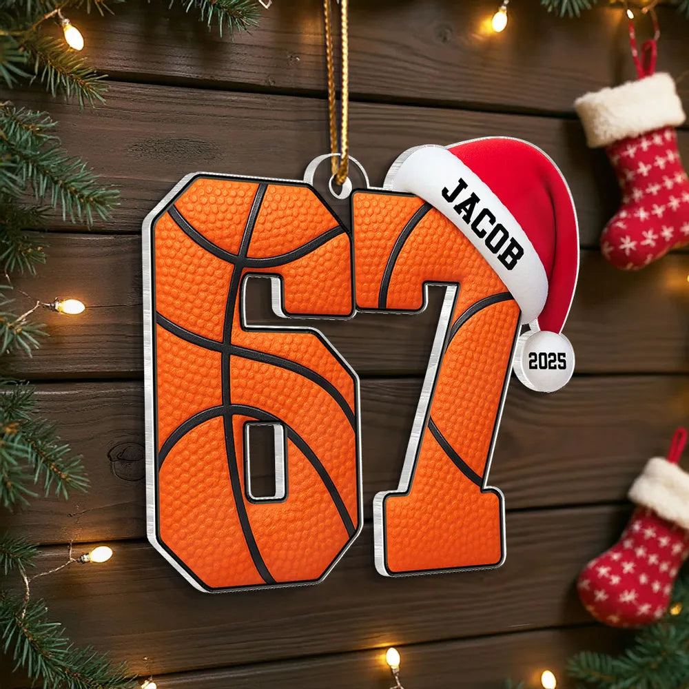 Personalized Sports Number Ornament for Kids - Christmas Gift Ornament MagicInPrints