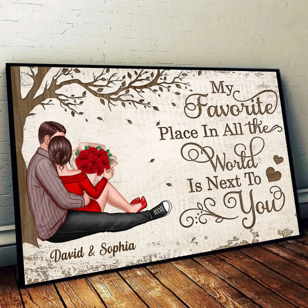 Personalized Romantic Wall Art for Couples - Custom Names and Sentimental Quote Poster or Canvas MagicInPrints