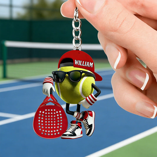 Personalized Tennis Ball Keychain for Sports Fans - Fun Gift Idea Keychain MagicInPrints