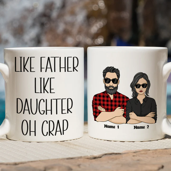 Personalized Father-Daughter Mug Set with Funny Quote - Perfect for Father's Day Cup MagicInPrints