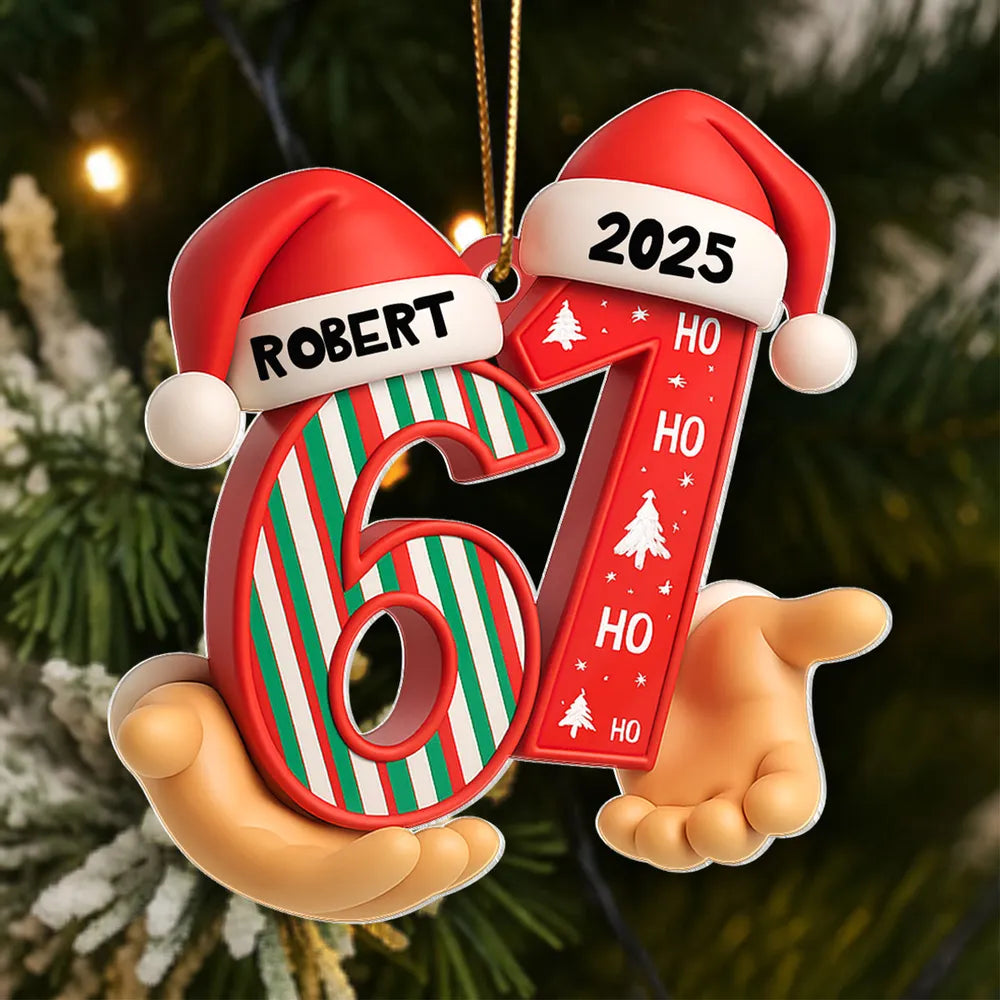Personalized Christmas Ornament for Adults - Custom Name and Year Decoration Ornament MagicInPrints