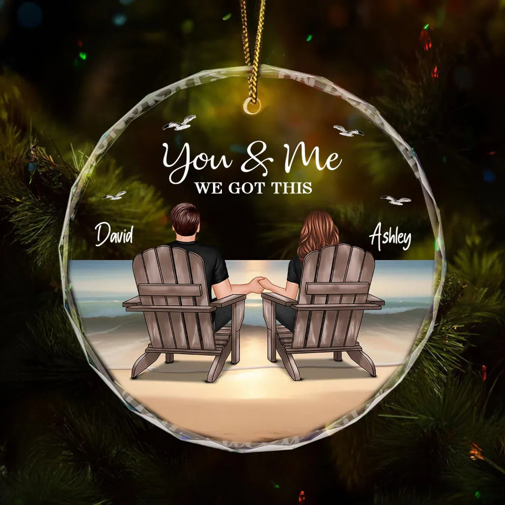Personalized Glass Ornament for Couples - Together Since 2019 Ornament MagicInPrints