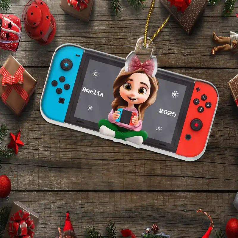 Personalized Gamer Christmas Ornaments for Kids - Holiday Tree Decor Ornament MagicInPrints