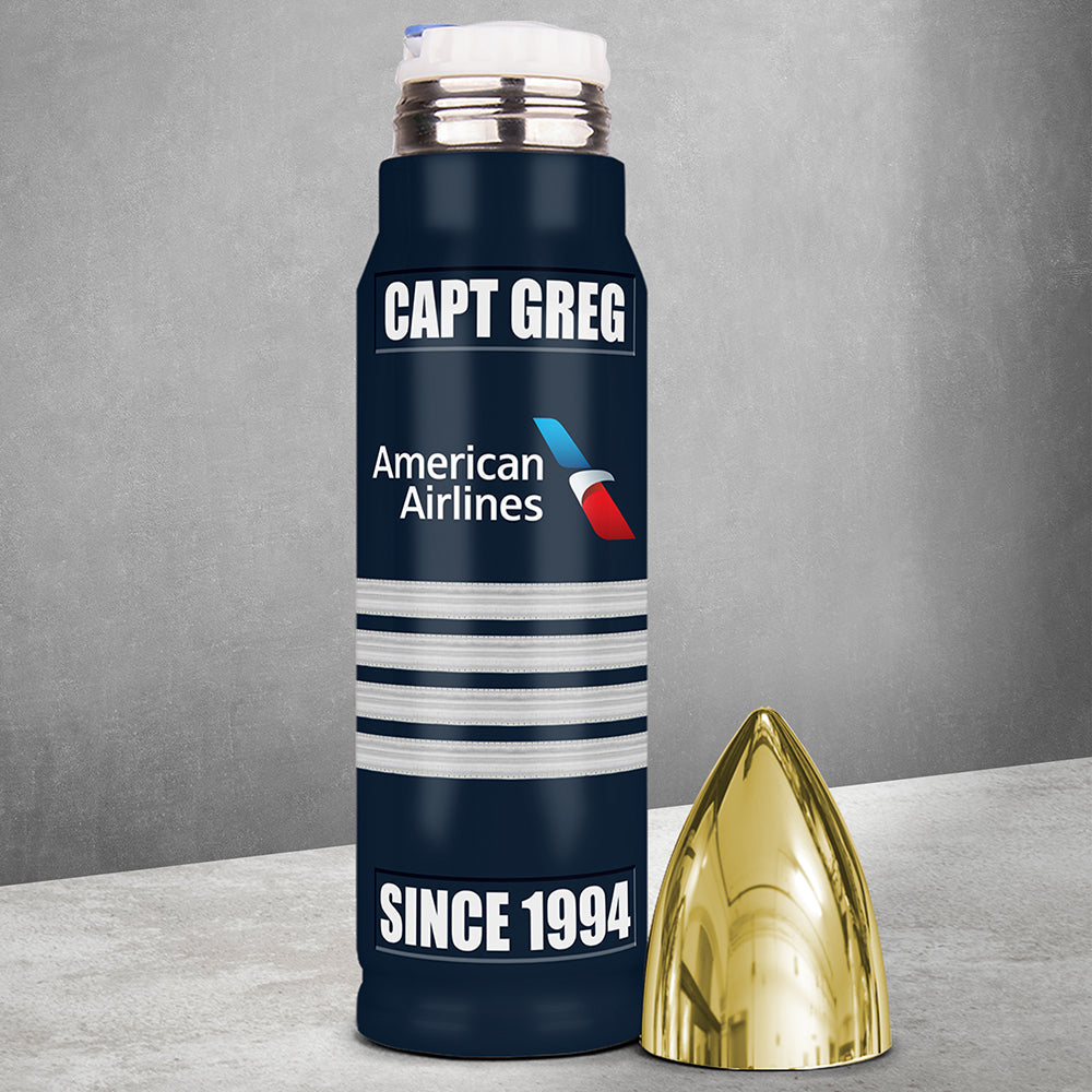 Personalized Pilot Tumbler - Custom Airline Logo & Rank Tumbler Cup PopCulturePrints