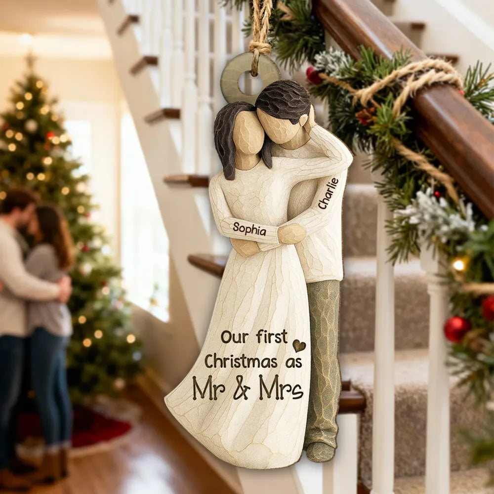 Personalized Couple Car Hanging Ornament for Romantic Gift - Anniversary or Valentine's Day Ornament MagicInPrints