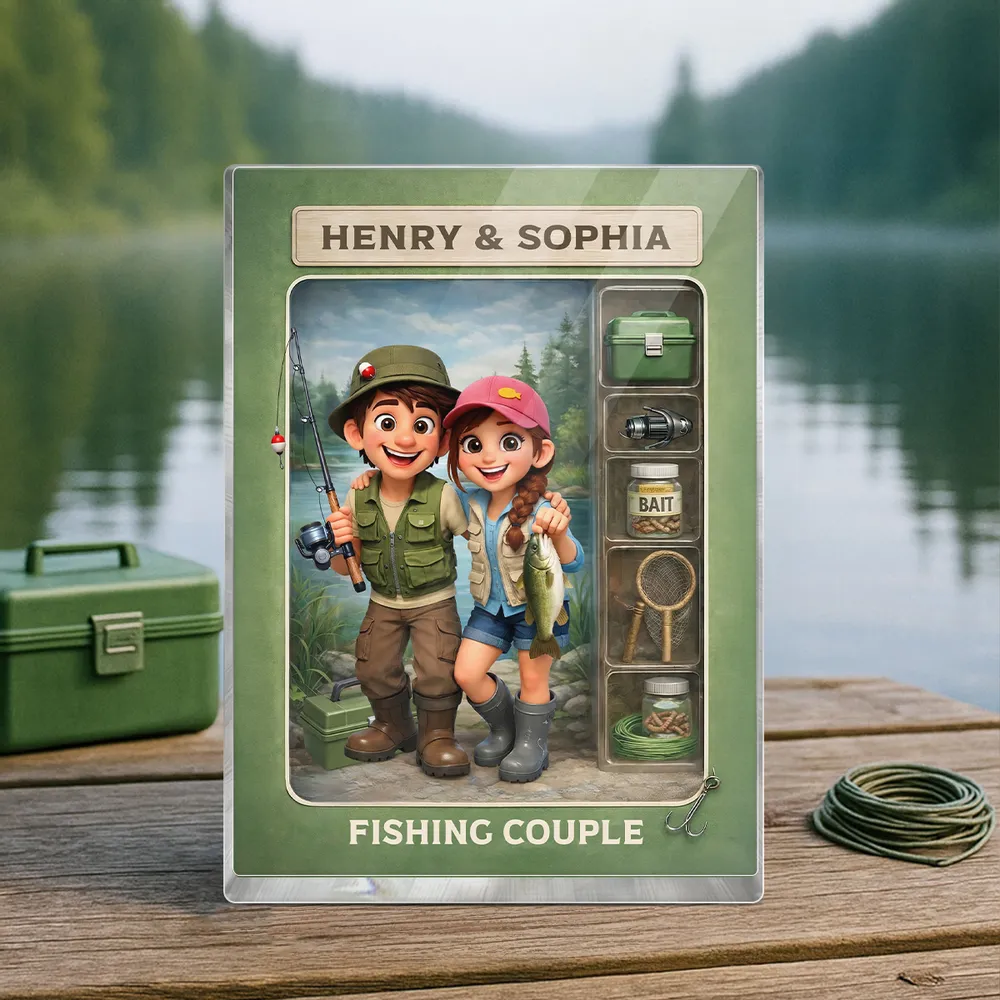 Personalized Fishing Couple Plaque for Couples - Perfect Gift for Fishing Enthusiasts Plaque MagicInPrints