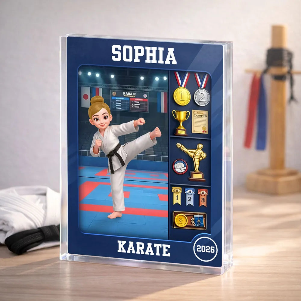 Personalized Karate Award Plaque for Kids - Achievement Display Plaque MagicInPrints