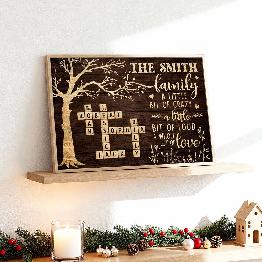 Personalized Family Tree Wooden Wall Art for Home Decor - Sentimental Gift Poster or Canvas MagicInPrints